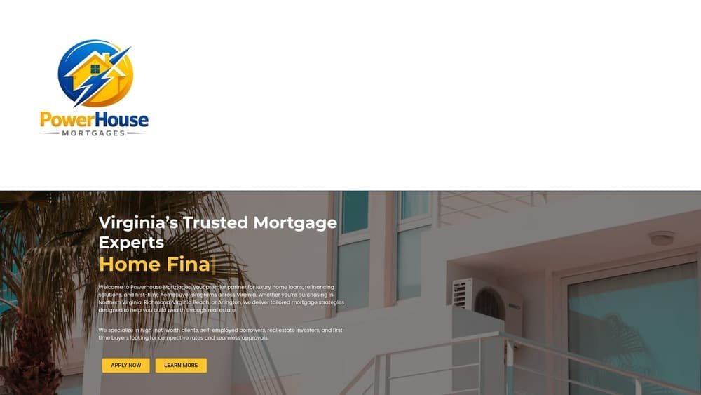 Screenshot of Powerhouse Mortgages website