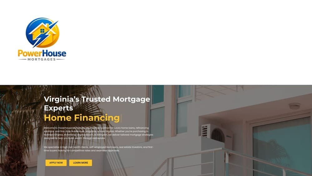 Screenshot of Powerhouse Mortgages website