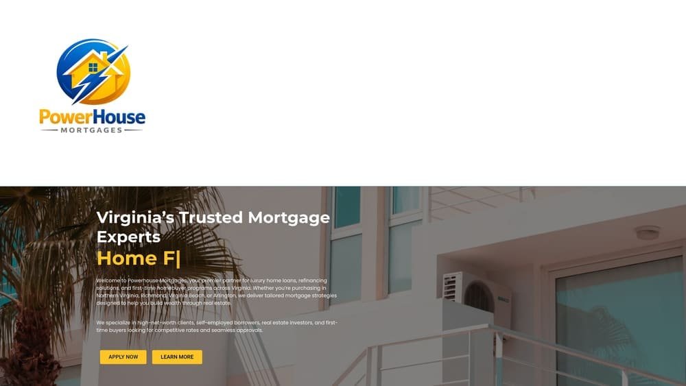 Screenshot of Powerhouse Mortgages website